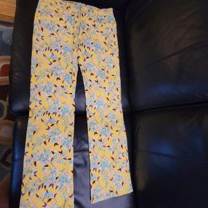 Jean Paul Gaultier - YELLOW WITH FLORAL PRINT JEANS. LTD EDITION